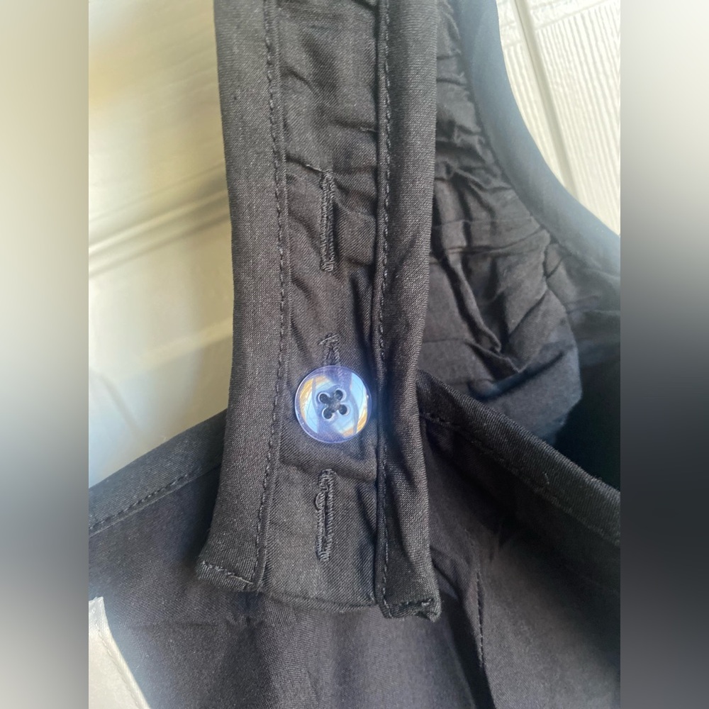 Reformation Black Ruched Button-Front Tank - Picture 11 of 13